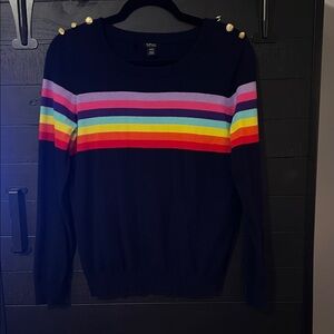 Buffalo David Bitton Black Sweater with Vibrant Stripes
